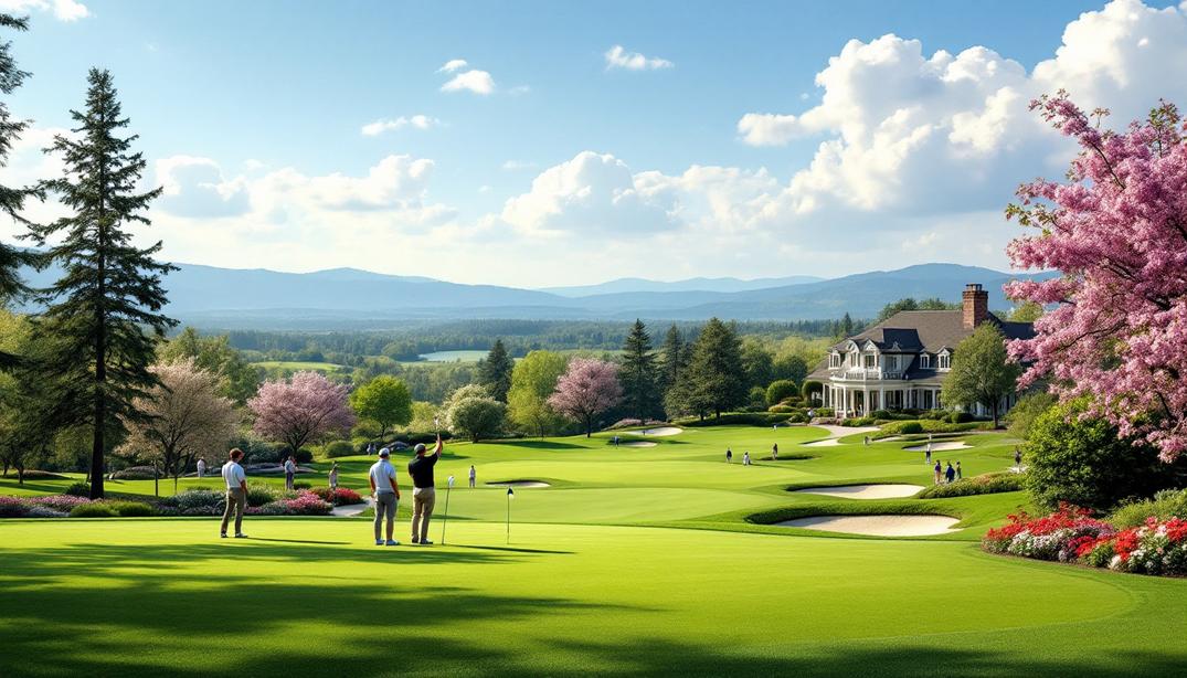 The lush greens of one of the best golf courses in Westminster offering a peaceful setting