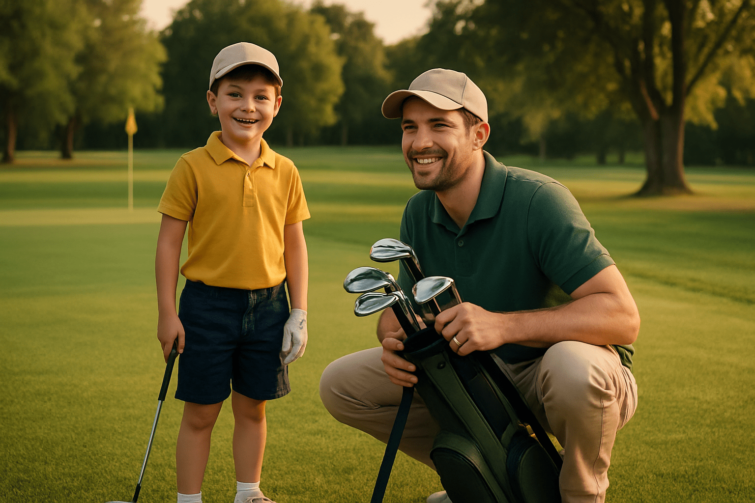2025 08 socalgolflessons.com father son smiling golf course youth v1